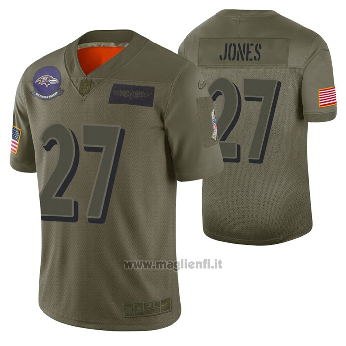 Maglia NFL Limited Baltimore Ravens Cyrus Jones 2019 Salute To Service Verde